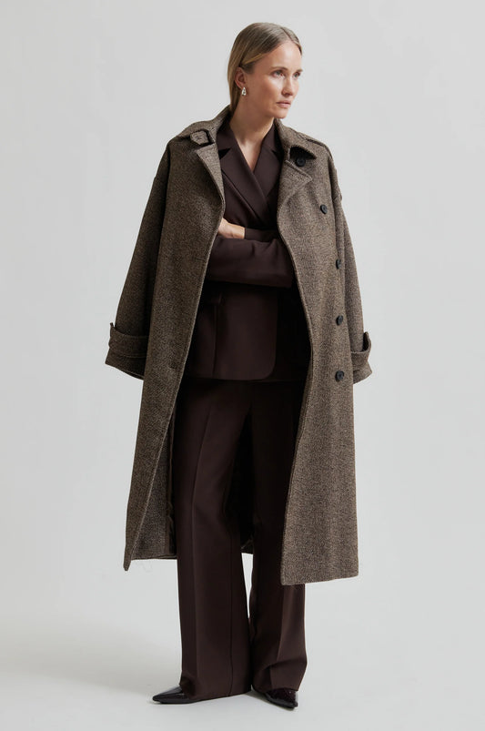 SECOND FEMALE | CHAQUETAS | MUJER | EMI COAT DELICIOSO | MARRÓN
