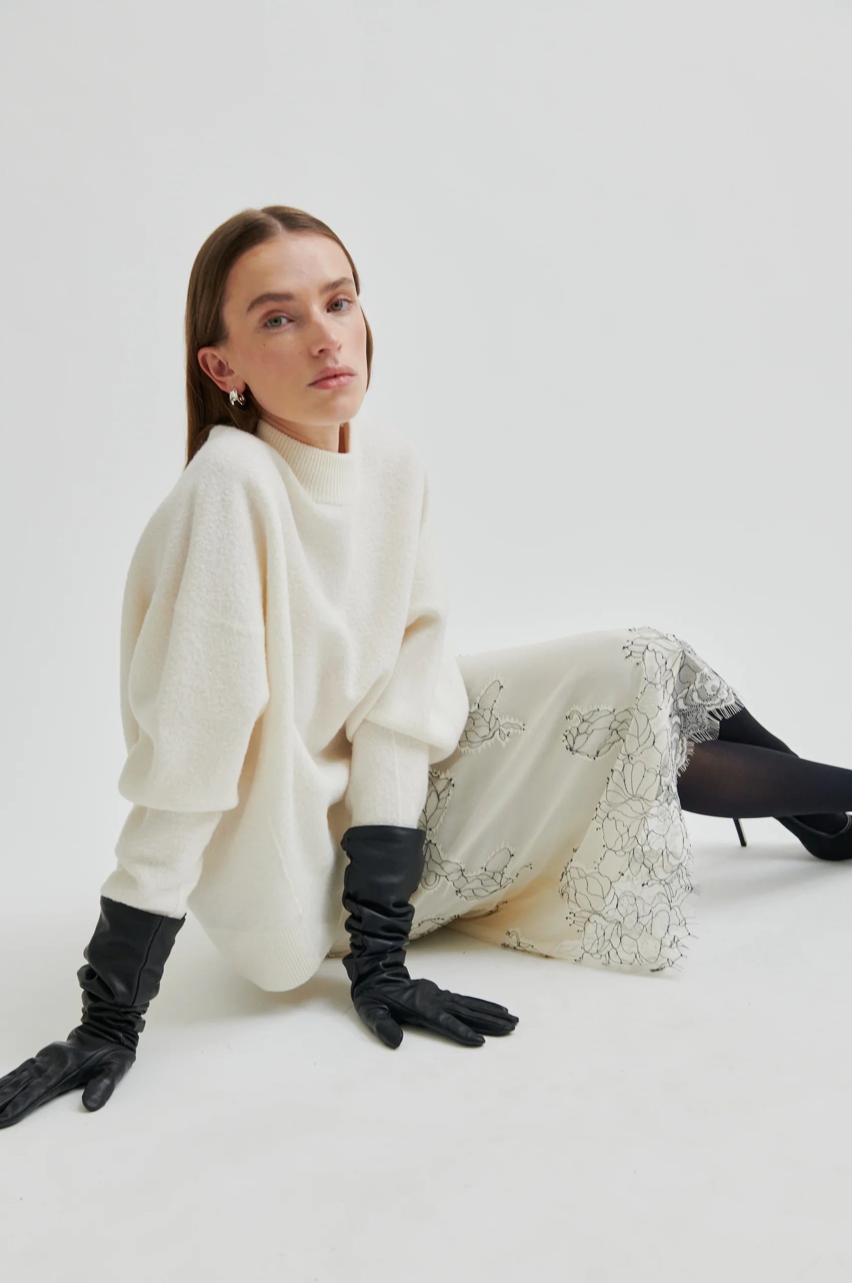 SECOND FEMALE | FALDA | MUJER | WILA LACE SKIRT TOFU | BEIGE