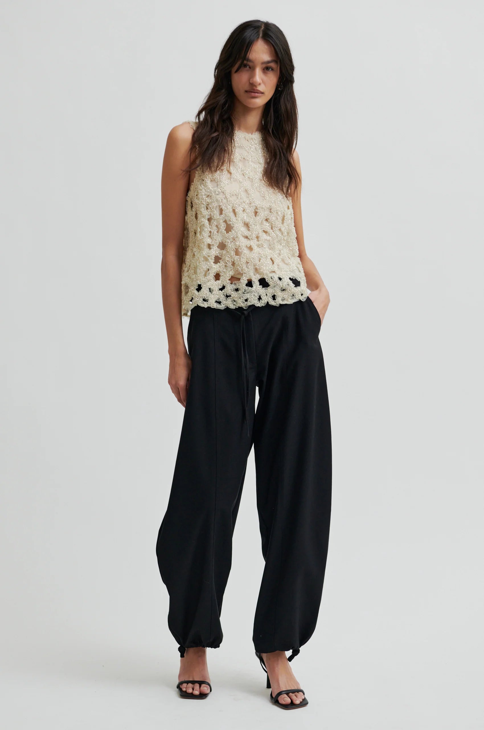 SECOND FEMALE | PANTALONES | MUJER | BLINK CARGO TROUSERS BLACK | NEGRO