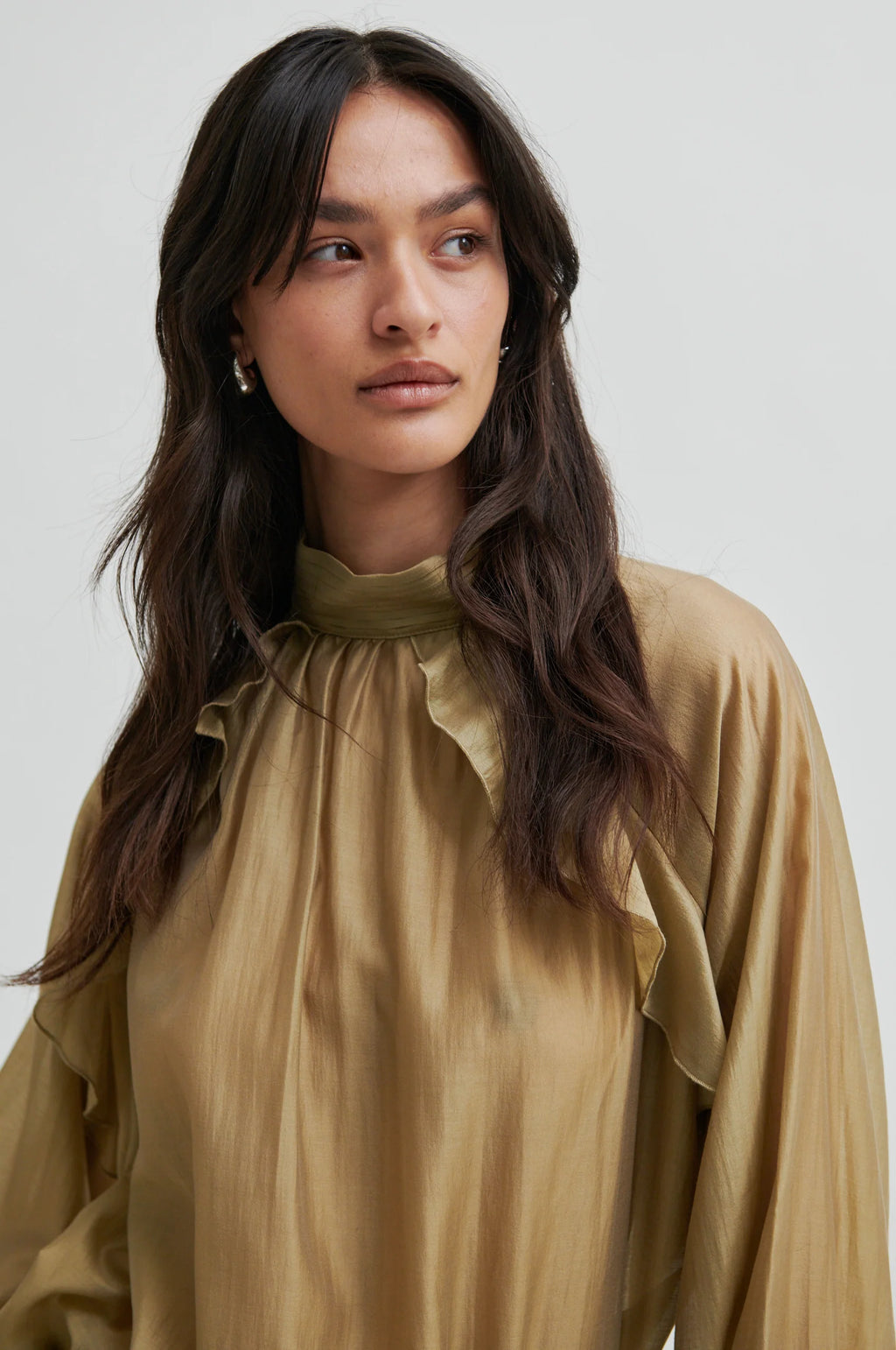 SECOND FEMALE Kannika Blouse KELP: beige Bluse für Damen