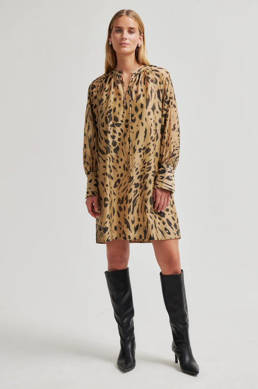 SECOND FEMALE | VESTIDOS | MUJER | ELOUISE TUNIC DRESS KELP | BEIGE