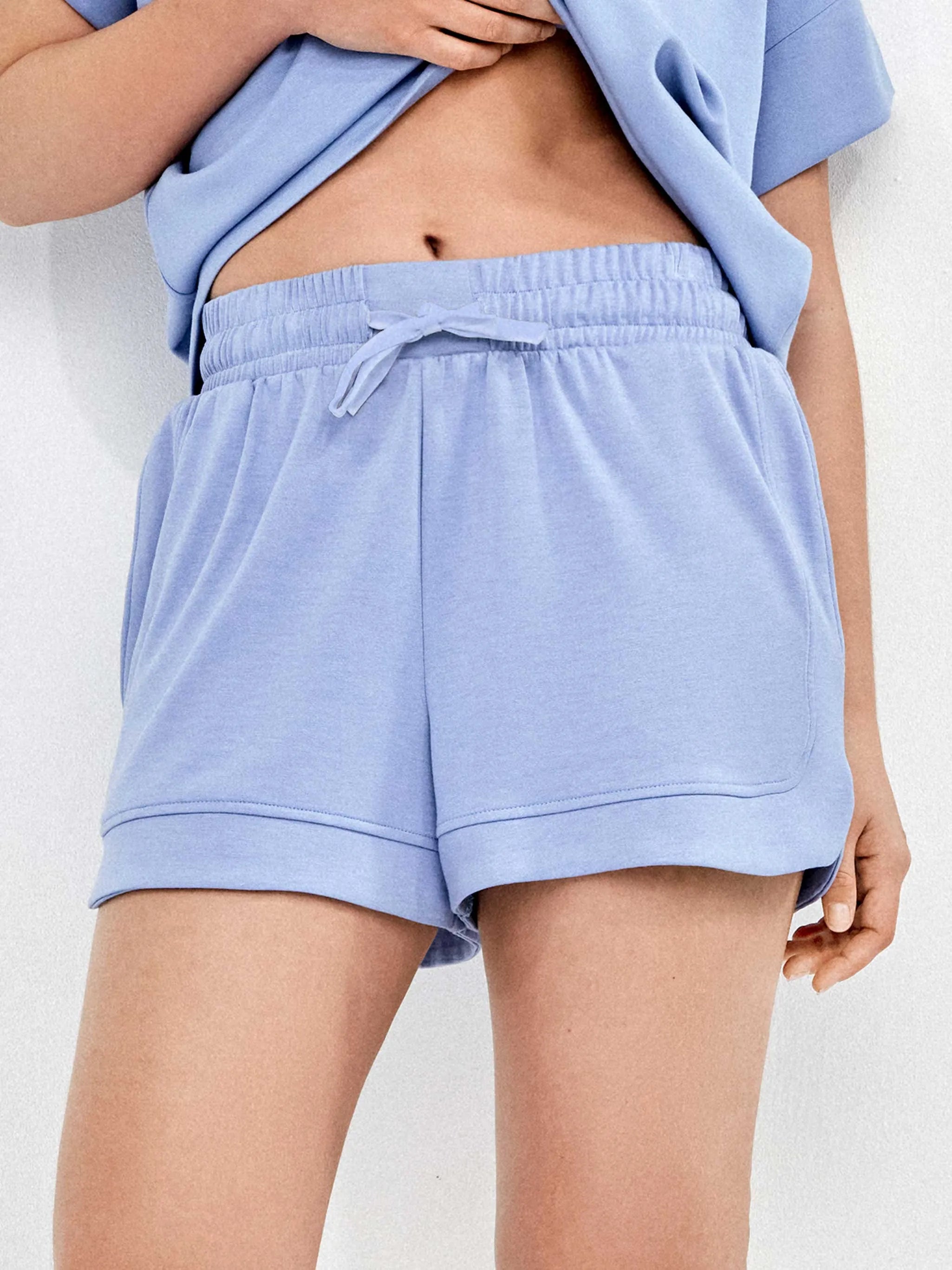 GISELA | PANTALONES CORTOS | MUJER | SHORT CELESTE | AZUL