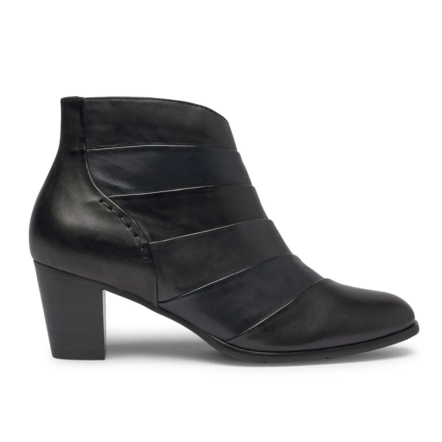 REGARDE LE CIEL | 女性の足首ブーツ | SONIA 38 GLOVE BLACK / NAVY / PIOMBO | 黒