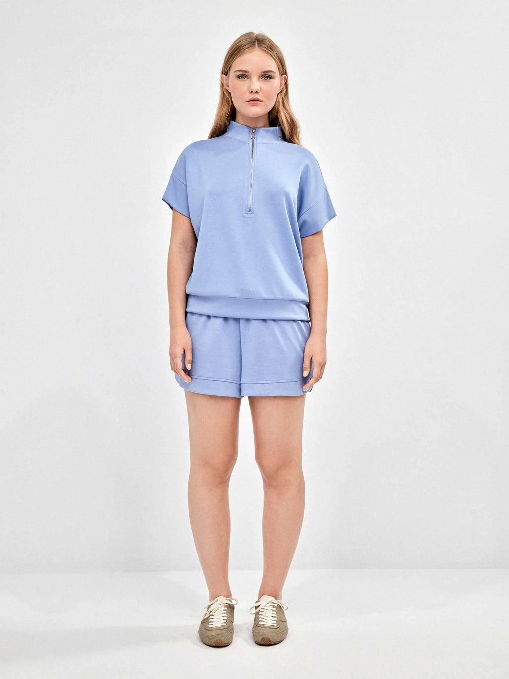 GISELA | SWEATSHIRTS | MUJER | SUDADERA CELESTE | AZUL