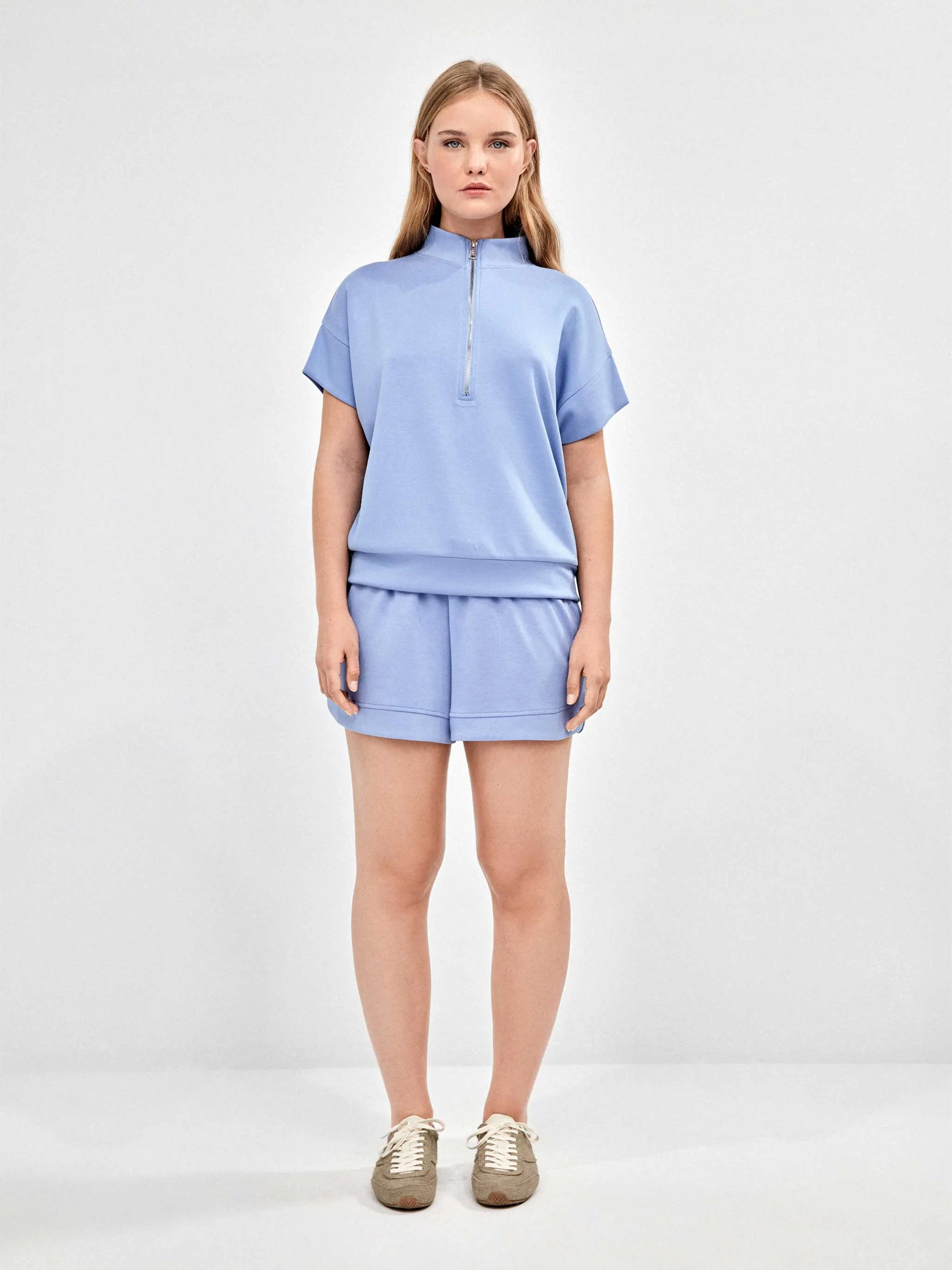 GISELA | SWEATSHIRTS | MUJER | SUDADERA CELESTE | AZUL