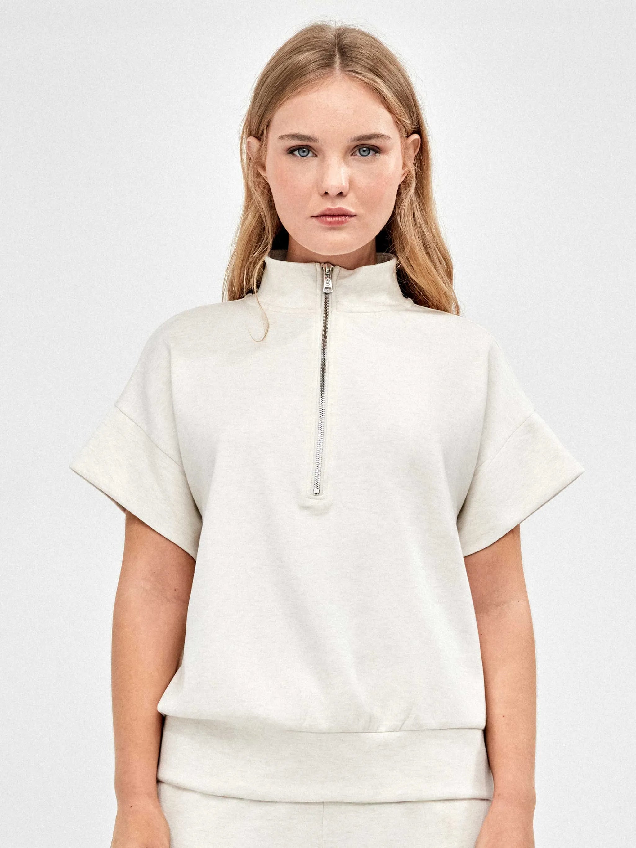 GISELA | SWEATSHIRTS | MUJER | SUDADERA BEIGE CLARO | BEIGE