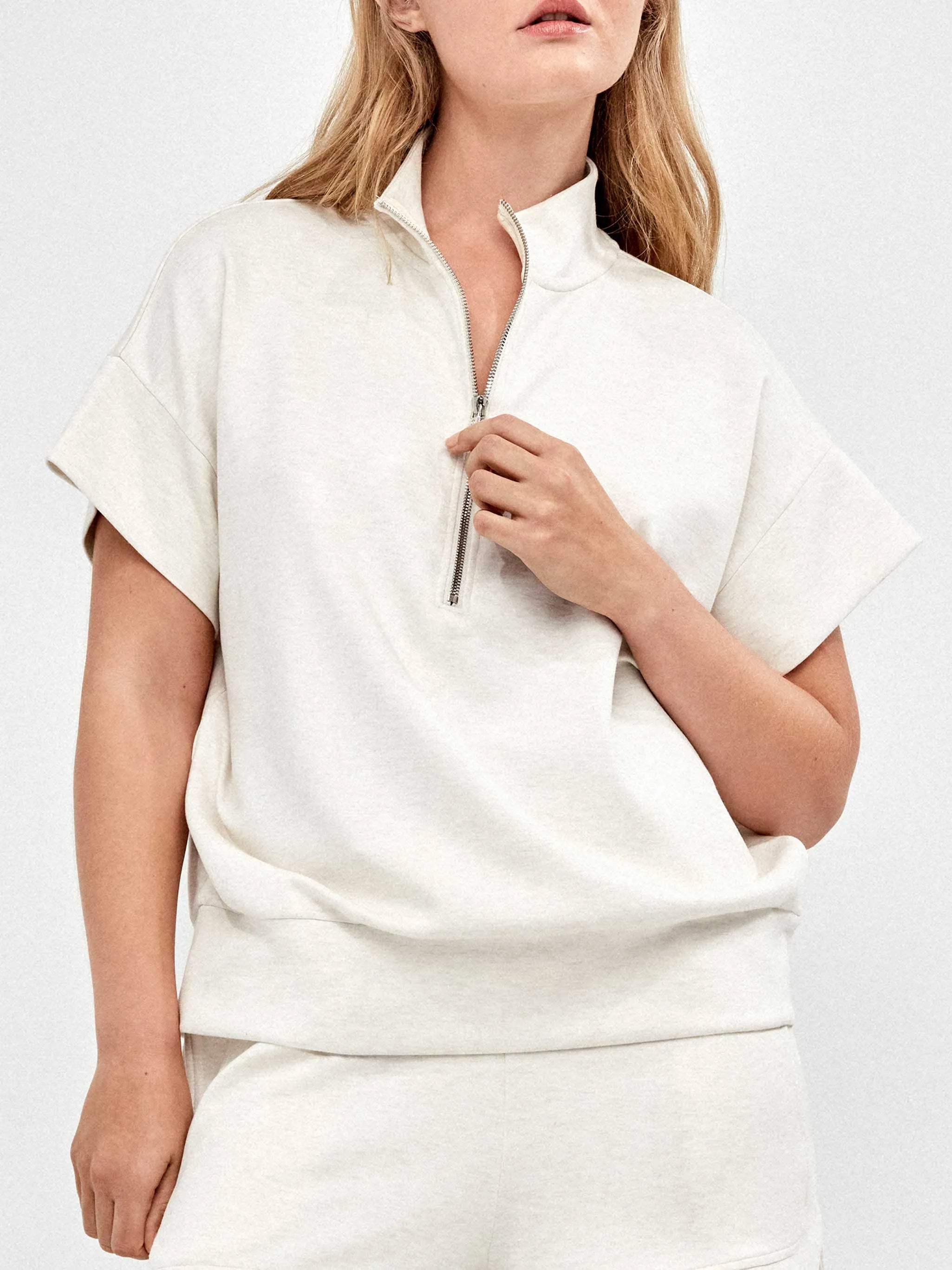 GISELA | SWEATSHIRTS | MUJER | SUDADERA BEIGE CLARO | BEIGE