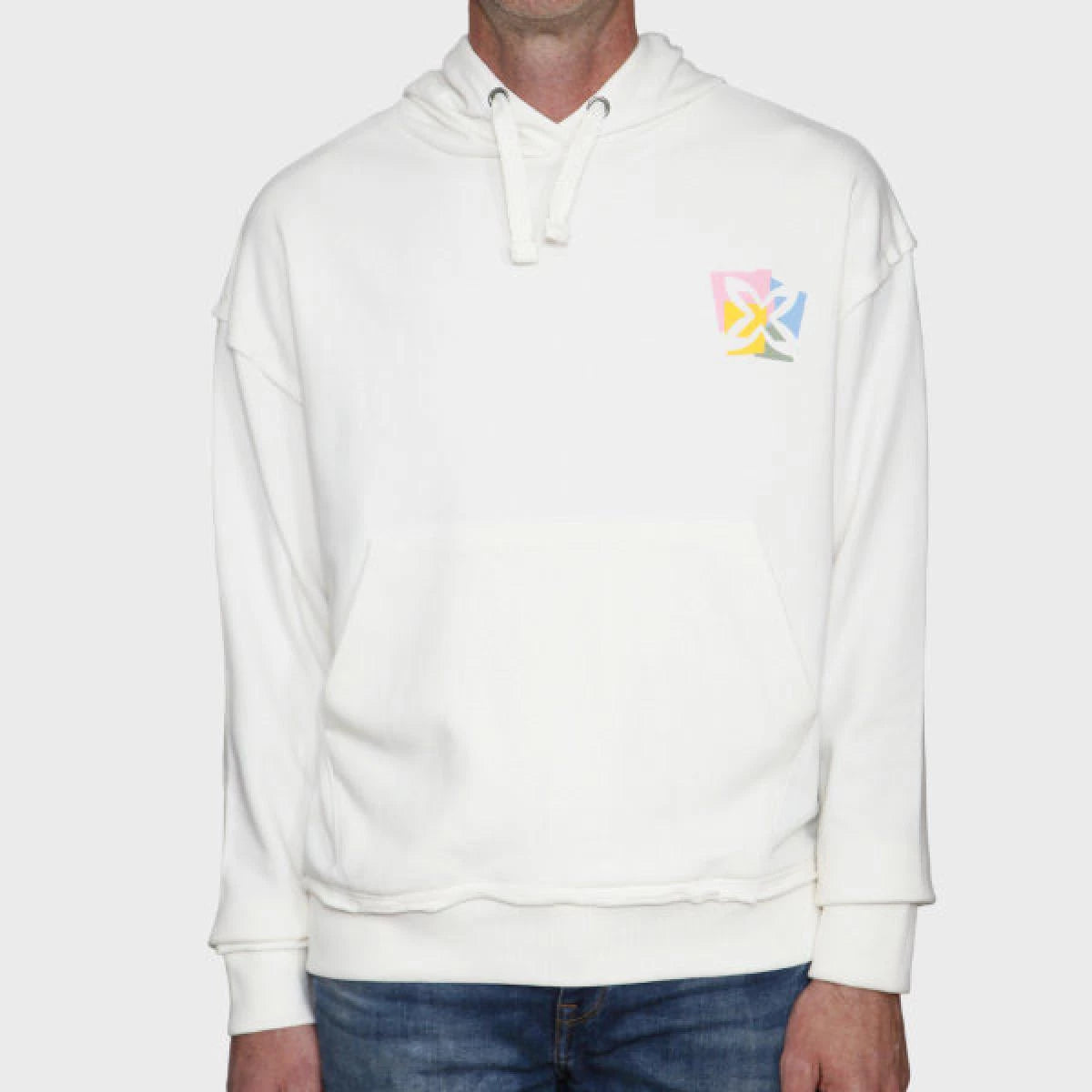 MUNICH Hoodie Mosaic: white sweatshirt for men