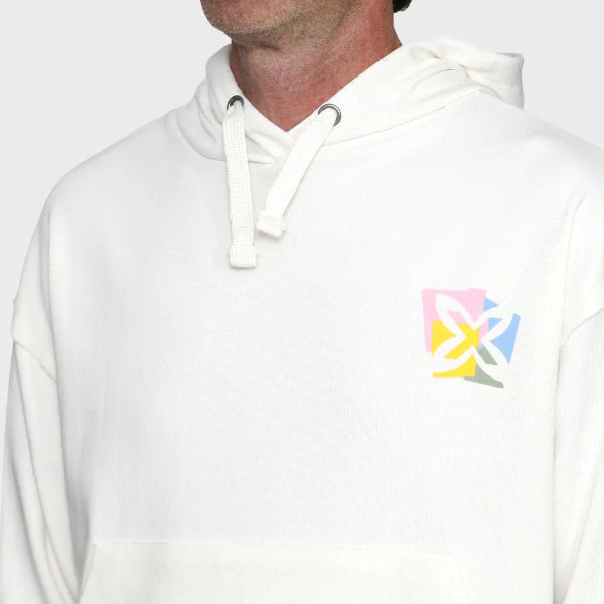 MUNICH Hoodie Mosaic: white sweatshirt for men