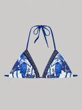 GISELA | BAÑADORES | MUJER | SUJETADOR TRIANGULAR ESTAMPADO | AZUL