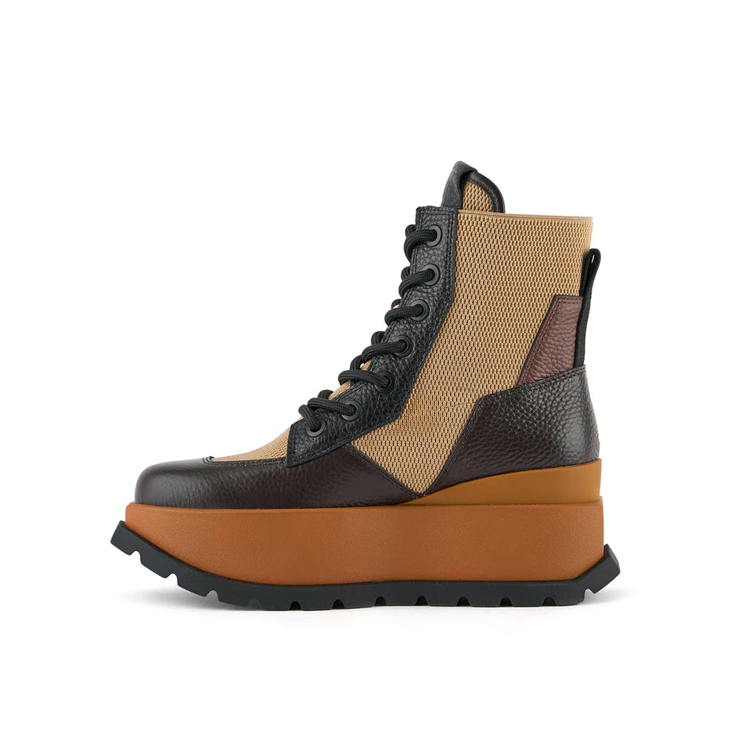 UNITED NUDE ROKO Trooper Coffee MIX: brun ankelboots för dam