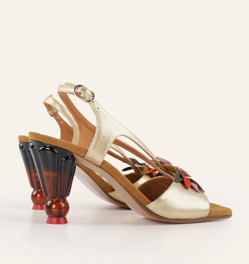 CHIE MIHARA | SANDALIAS | MUJER | UYANE CHAMPAN | DORADO