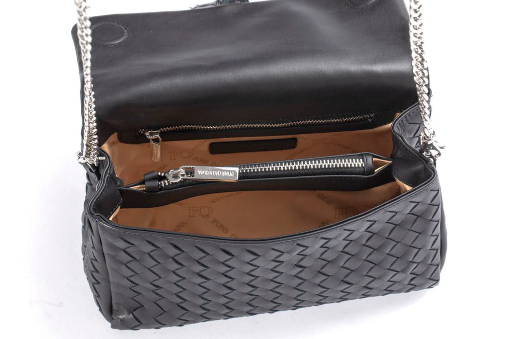 PONS QUINTANA | BOLSOS | MUJER | BOLSO TRENZADO BASICO NEGRO