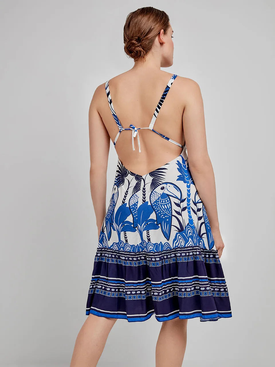 GISELA | VESTIDOS | MUJER | VESTIDO ESTAMPADO | AZUL