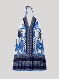 GISELA | VESTIDOS | MUJER | VESTIDO ESTAMPADO | AZUL