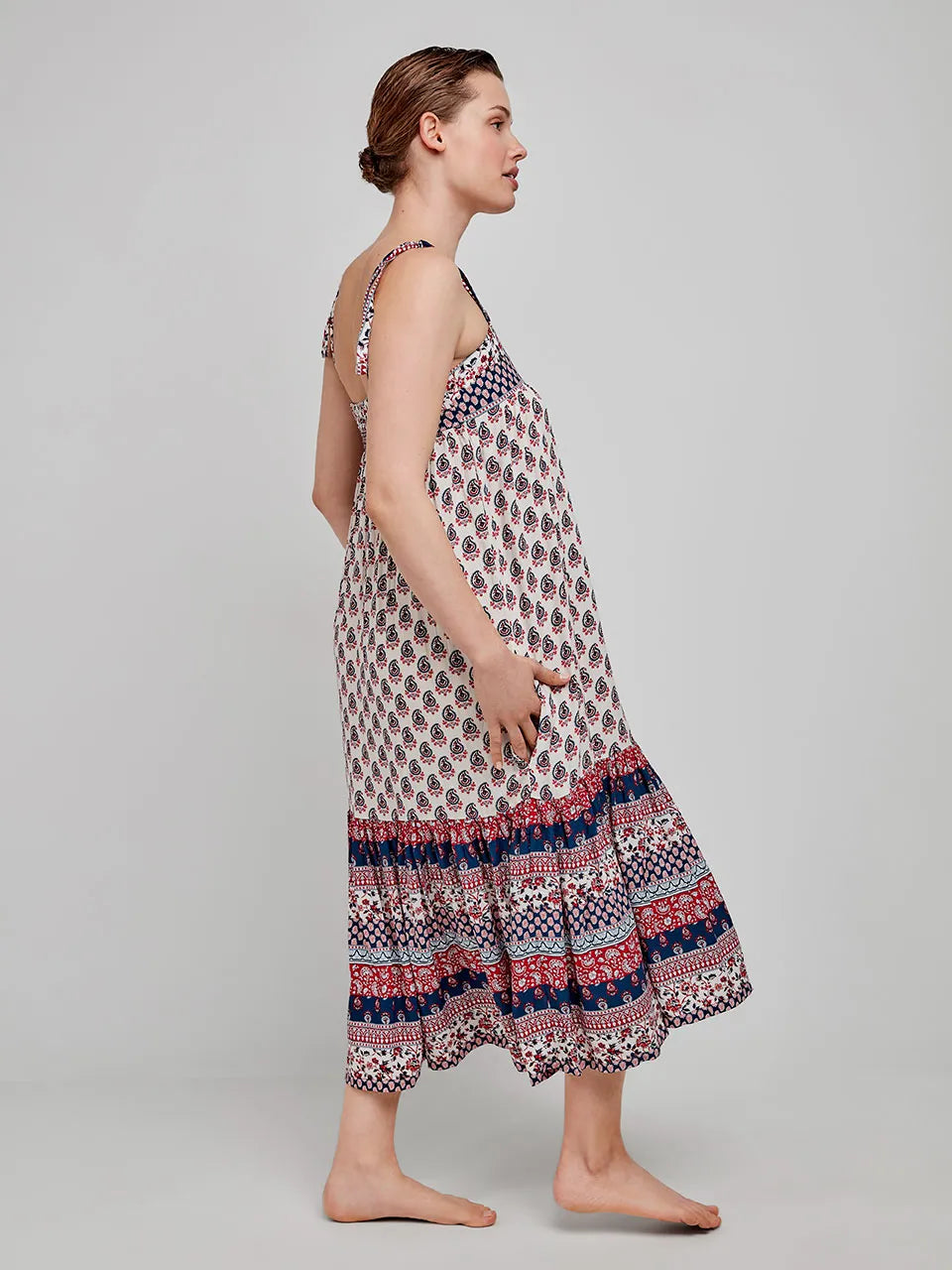 GISELA | VESTIDOS | MUJER | VESTIDO ESTAMPADO | ROJO