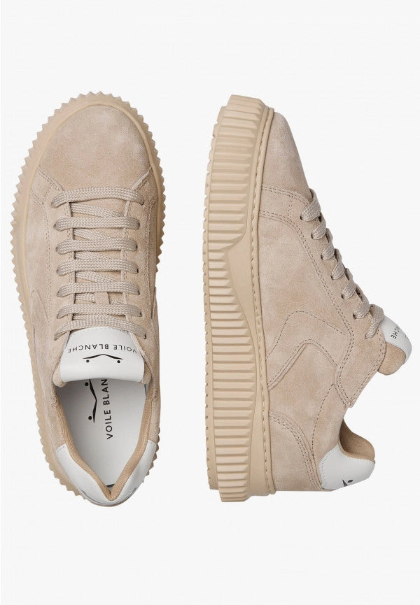 VOILE BLANCHE | SNEAKERS | MUJER | LIPARI SUEDE LIGHT BEIGE-OFF WHITE | BEIGE