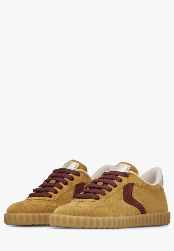 VOILE BLANCHE | SNEAKERS | MUJER | INES SUEDE MUSTARD-TIMBER BROWM | AMARILLO