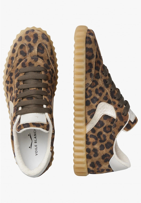 VOILE BLANCHE | SNEAKERS | MUJER | INES SUEDE ST.MACULA/METALLIC GOAT SKIN BROWN ST.MACULA/PLATINUM | ANIMAL PRINT