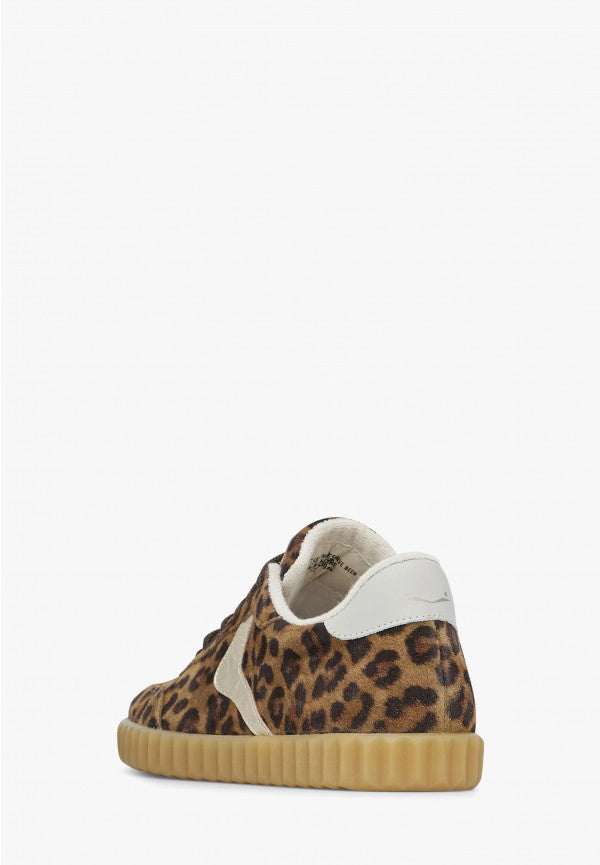 VOILE BLANCHE | SNEAKERS | MUJER | INES SUEDE ST.MACULA/METALLIC GOAT SKIN BROWN ST.MACULA/PLATINUM | ANIMAL PRINT