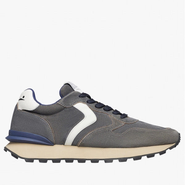 VOILE BLANCHE | SNEAKERS | HOMBRE | PARIS RACE MAN W. SHADOWED VELVET LEATHER BLUE | AZUL