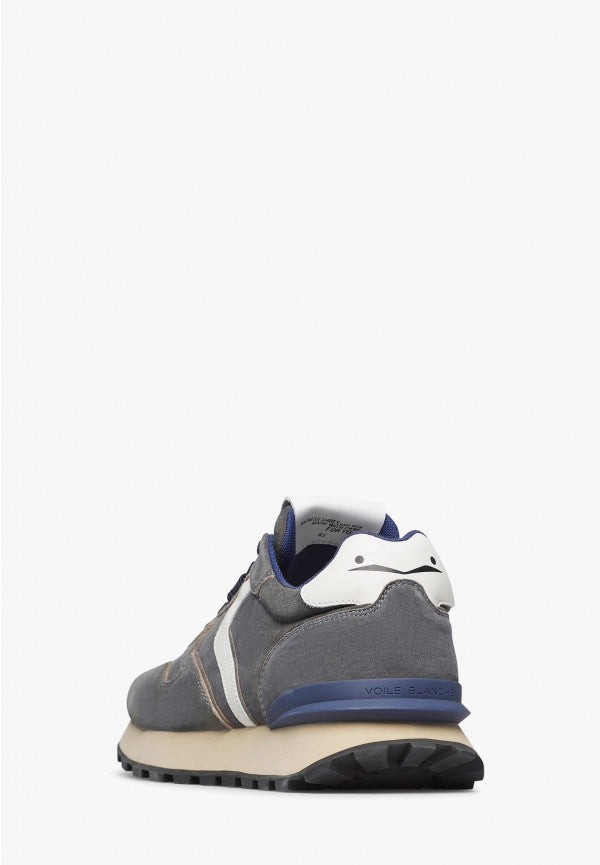 VOILE BLANCHE | SNEAKERS | HOMBRE | PARIS RACE MAN W. SHADOWED VELVET LEATHER BLUE | AZUL