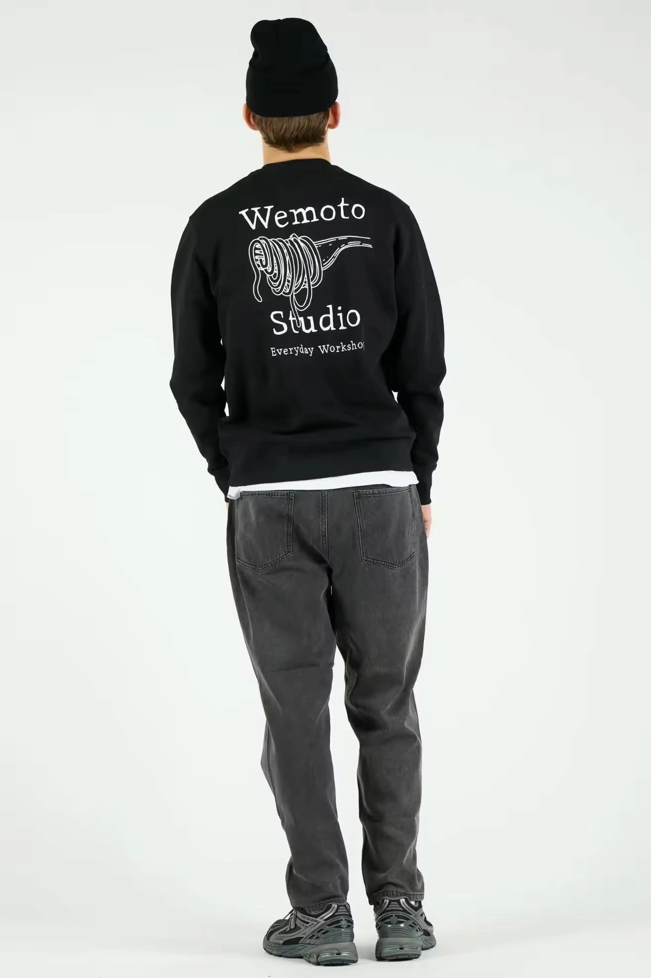 WEMOTO | SUDADERA | HOMBRE | PASTA CLUB CREW BLACK | NEGRO