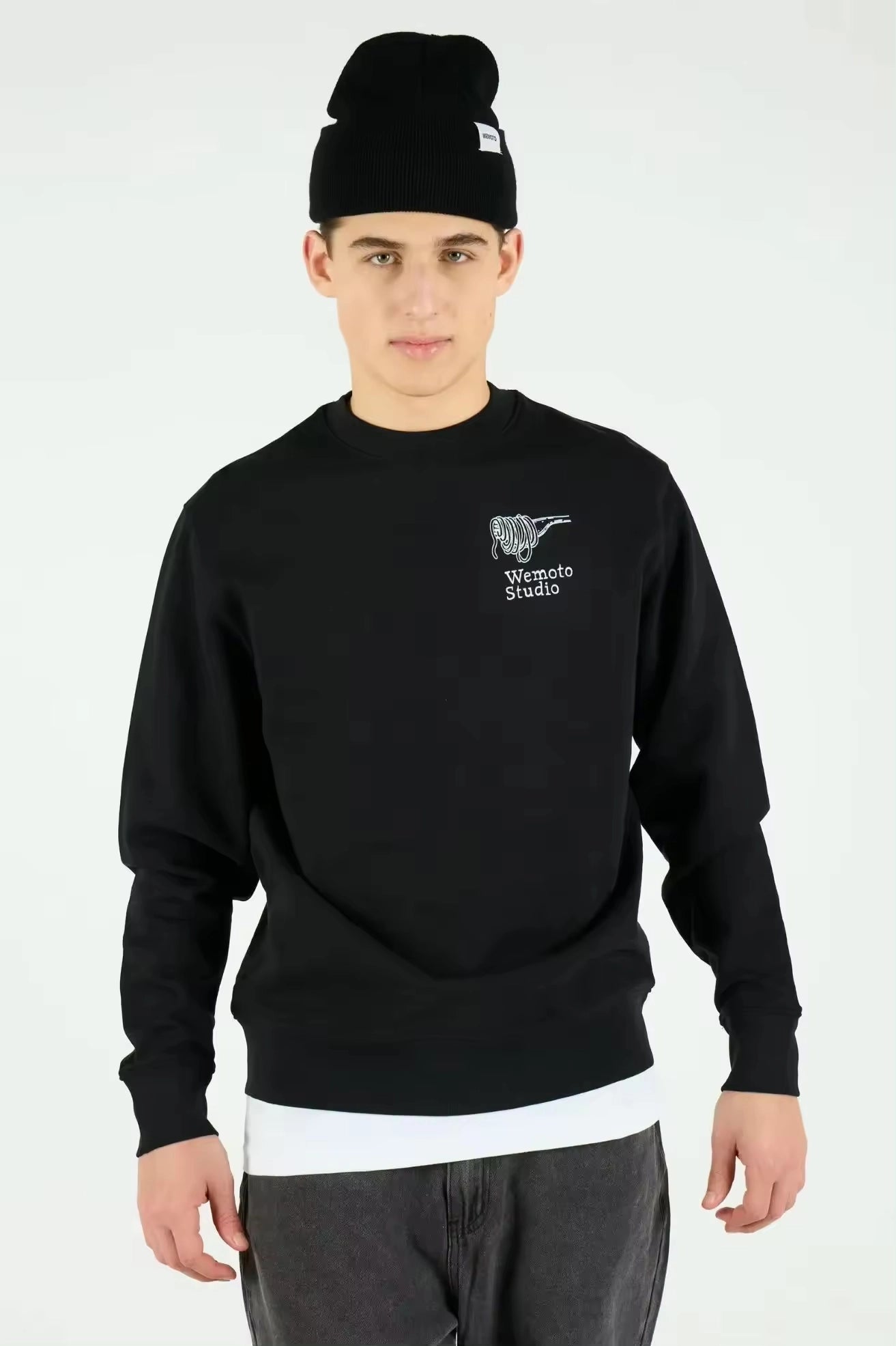 WEMOTO | SUDADERA | HOMBRE | PASTA CLUB CREW BLACK | NEGRO