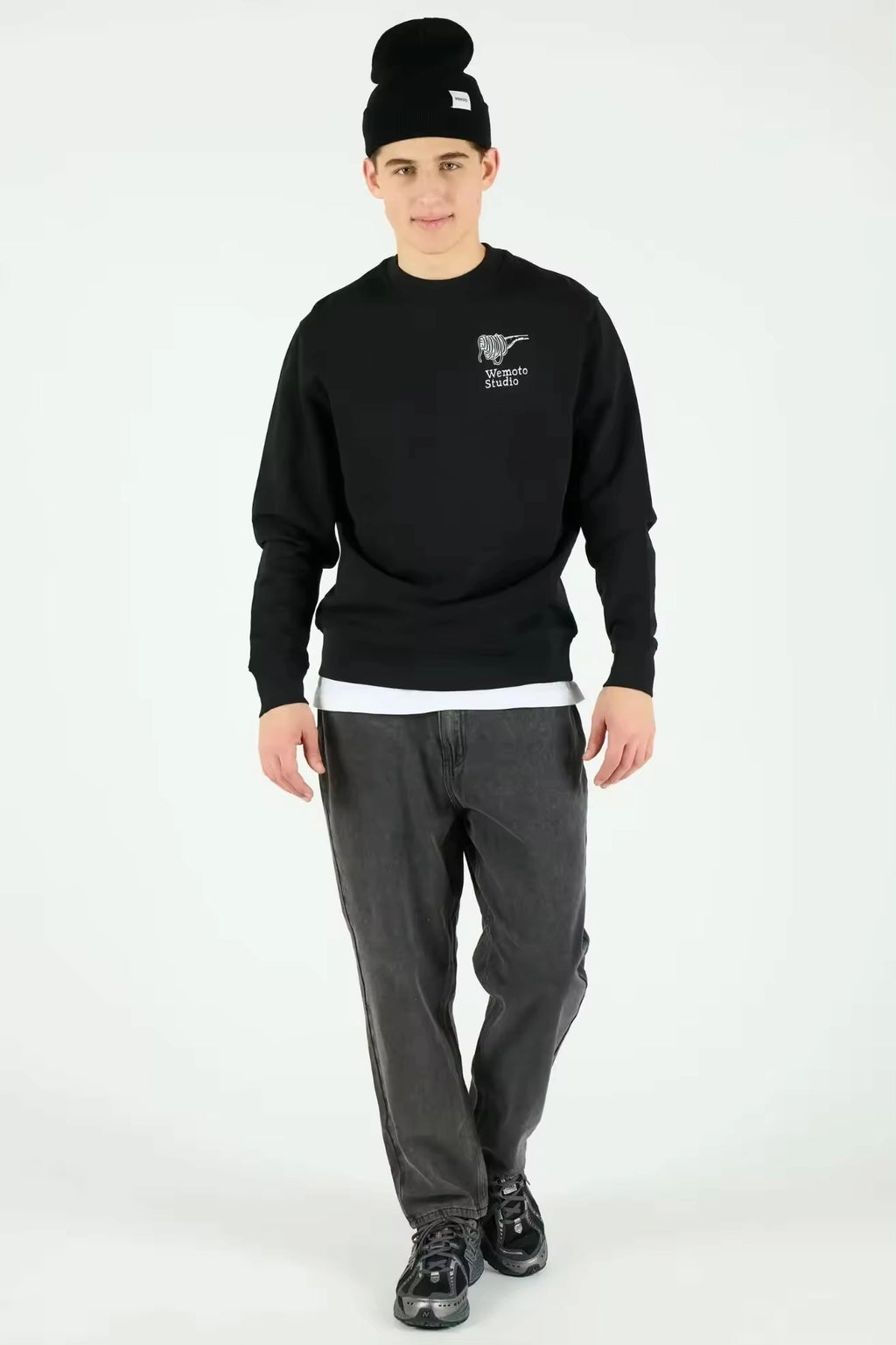 WEMOTO | SUDADERA | HOMBRE | PASTA CLUB CREW BLACK | NEGRO