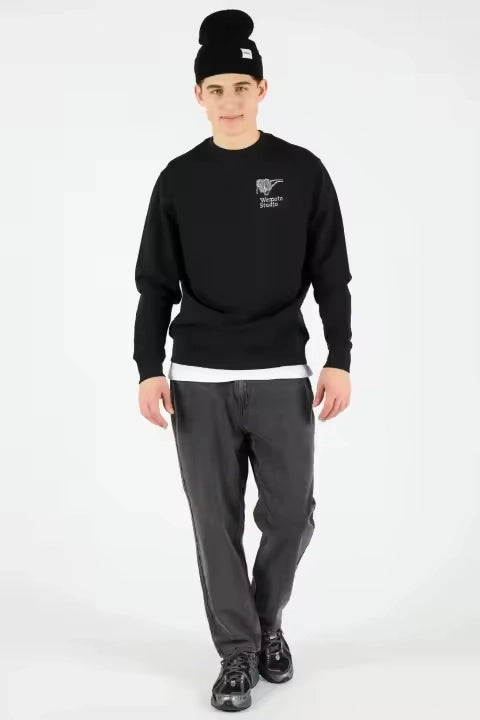 WEMOTO | SUDADERA | HOMBRE | PASTA CLUB CREW BLACK | NEGRO