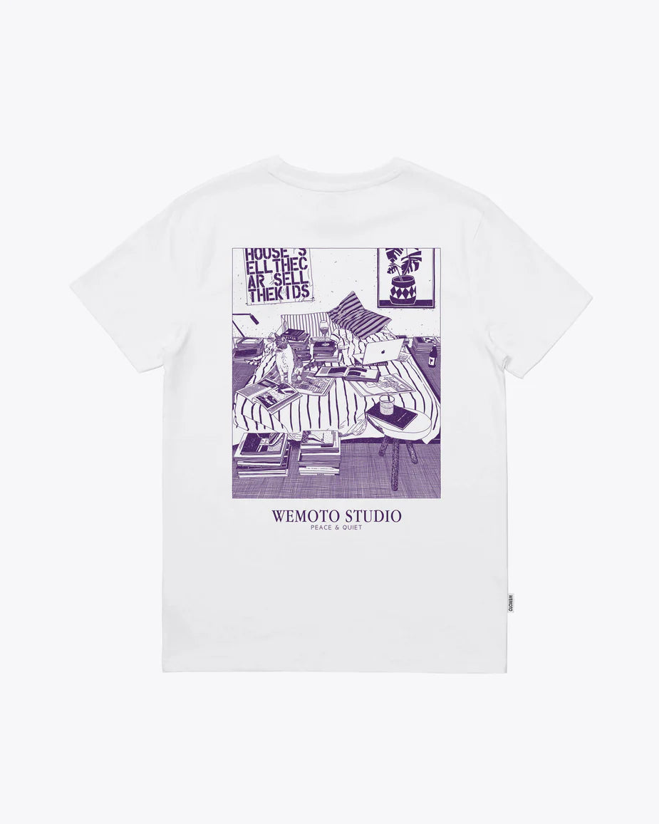 WEMOTO | MEN'S T-SHIRTS | BED TEE WHITE | WHITE