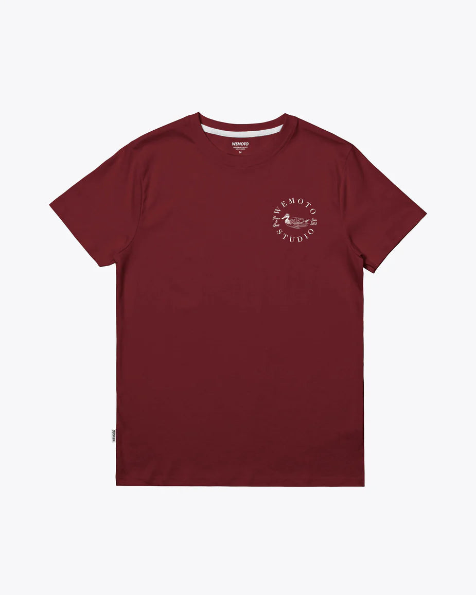 WEMOTO | MEN'S T-SHIRTS | DUCK CREW BURGUNDY | RED