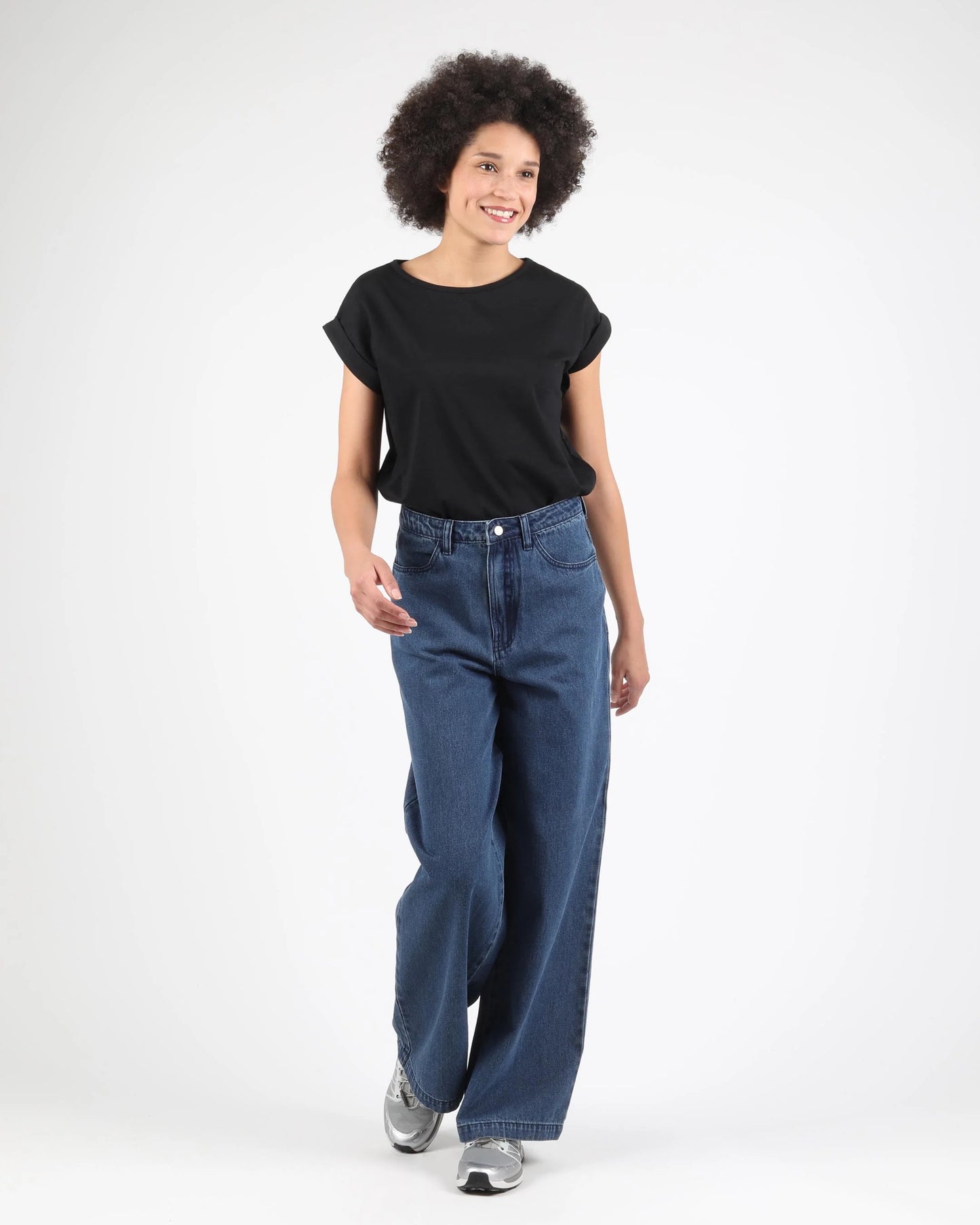 WEMOTO | PANTALONS DONA | STEF DENIM DARK DENIM | BLAU