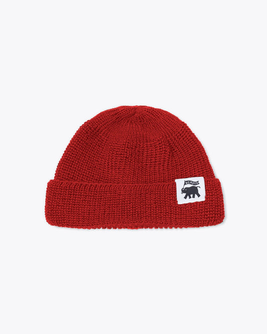 Gorras de la marca Wemoto Unisex modelo Wale en color Wool Fisherman Short Beanie (Rojo)