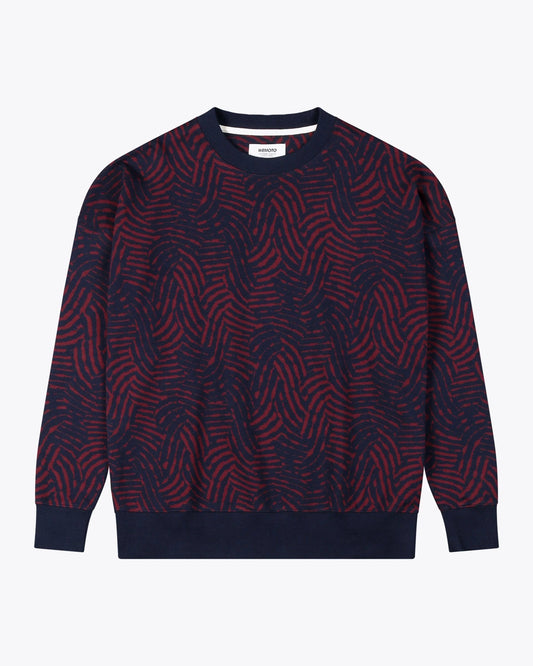 Camisetas de la marca Wemoto Unisex modelo Scott en color Navy Blue-Burgundy (Azul)