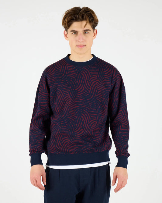 Camisetas de la marca Wemoto Unisex modelo Scott en color Navy Blue-Burgundy (Azul)