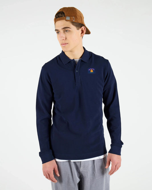 Camisetas de la marca Wemoto Unisex modelo Parklife Ls Polo en color Navy Blue (Azul)