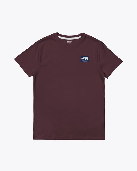 Camisetas de la marca Wemoto Unisex modelo Ice Label Tee en color Red Brown (Rojo)