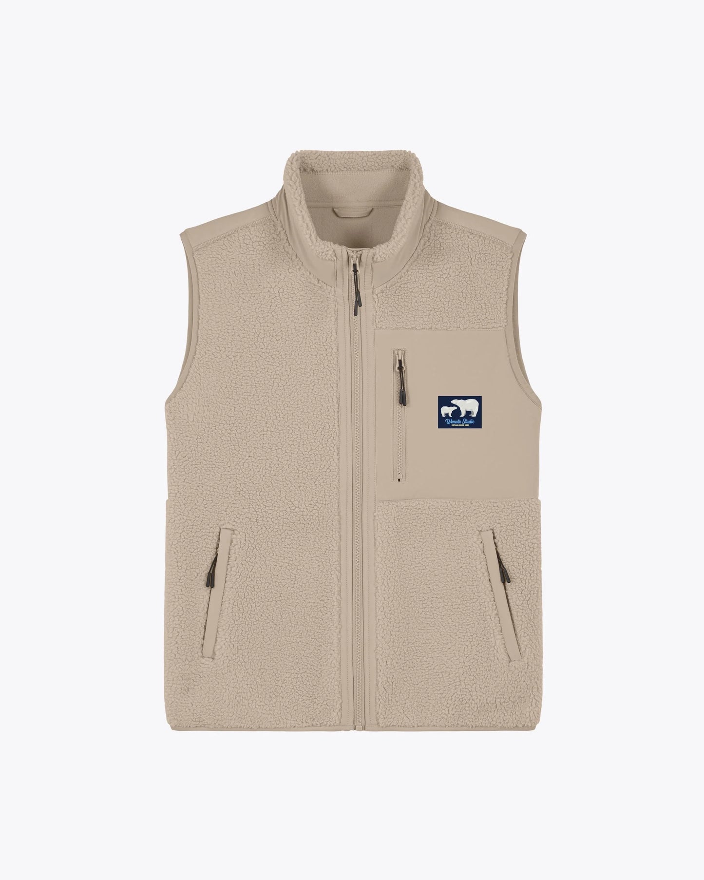 Chaquetas de la marca Wemoto Unisex modelo Sherpa Vest en color Sand (Beige)