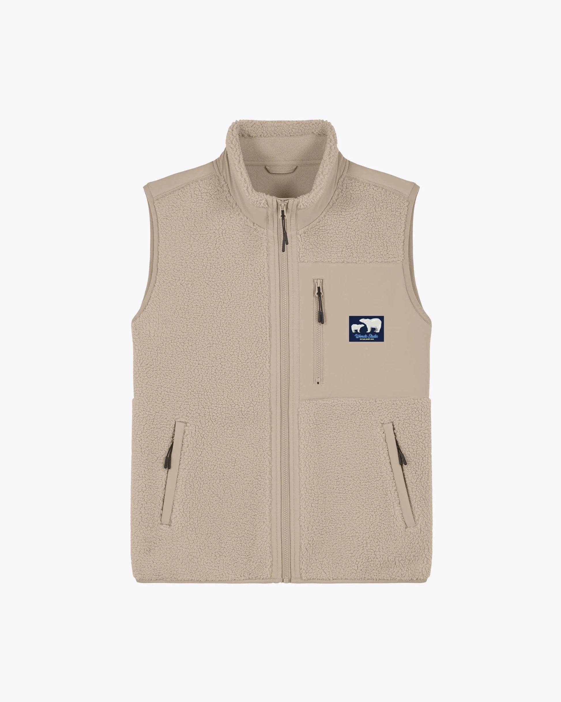 Chaquetas de la marca Wemoto Unisex modelo Sherpa Vest en color Sand (Beige)