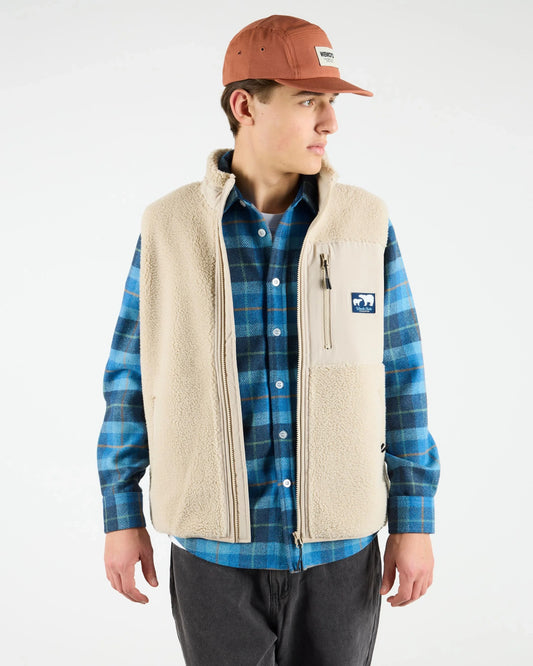 Chaquetas de la marca Wemoto Unisex modelo Sherpa Vest en color Sand (Beige)
