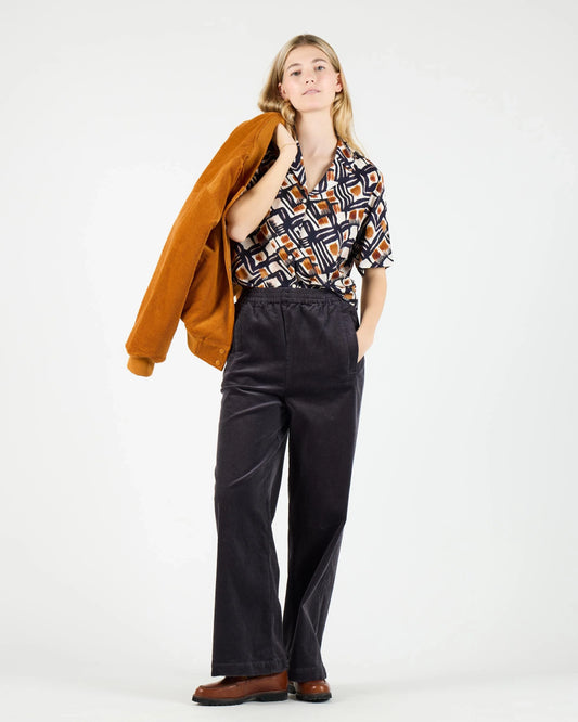 Faldas de la marca Wemoto para Mujer modelo Minou en color Black-Maroon (Negro)