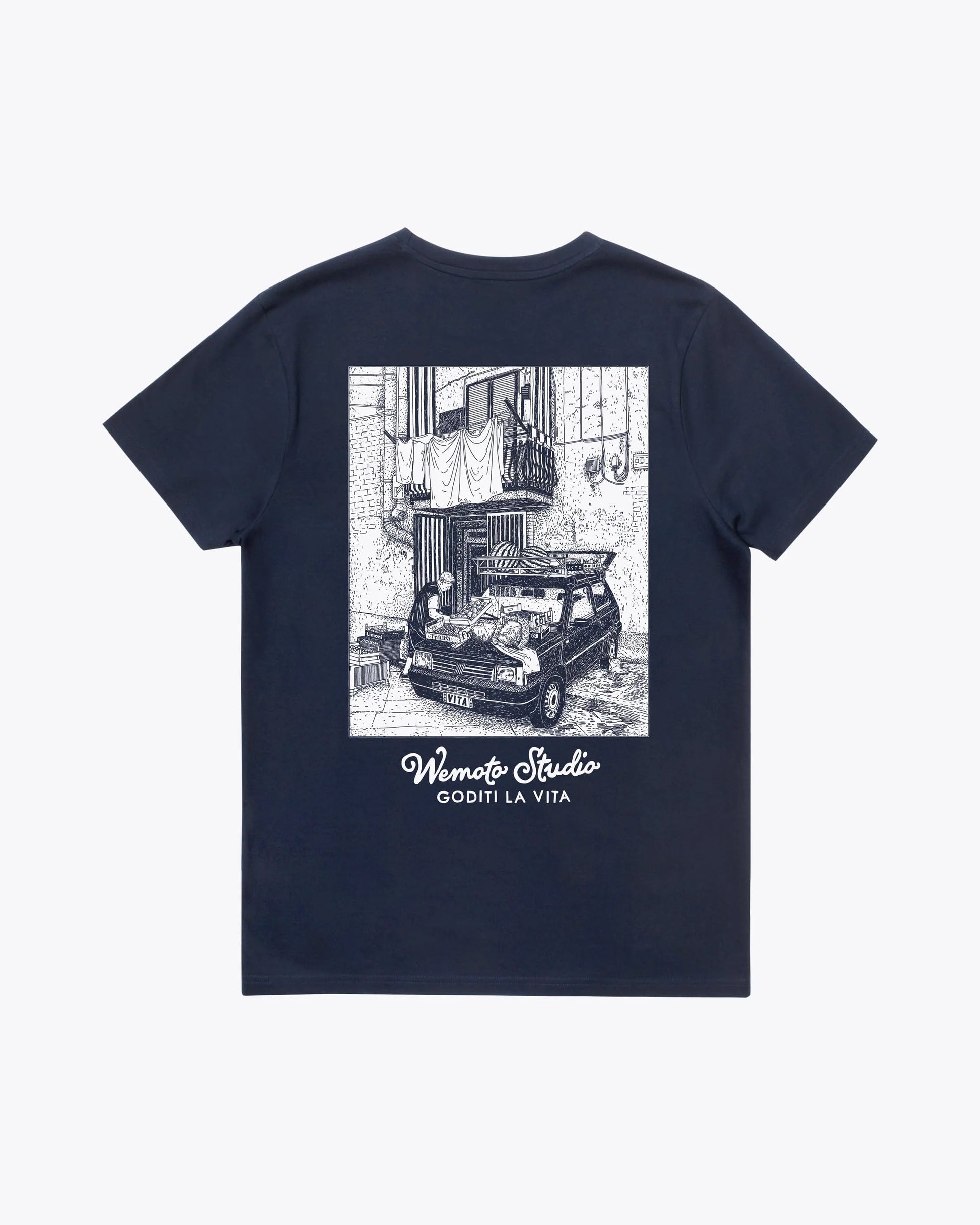 Camisetas de la marca Wemoto Unisex modelo Market Tee en color Navy Blue (Azul)