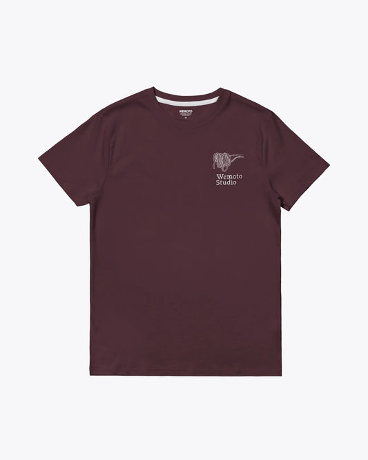Camisetas de la marca Wemoto Unisex modelo Pasta Club Tee en color Red Brown (Rojo)
