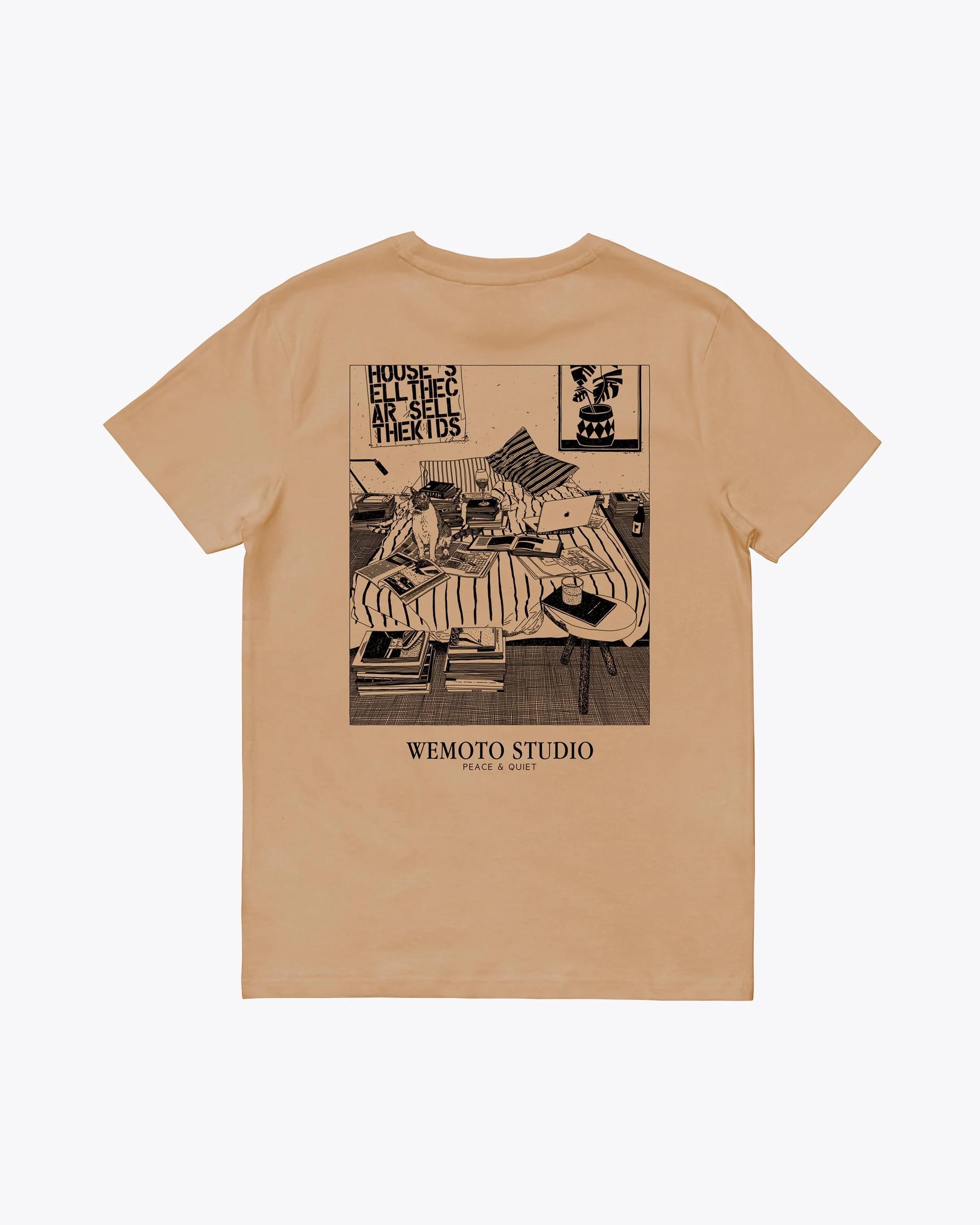 Camisetas de la marca Wemoto Unisex modelo Bed Tee en color Latte (Marrón)