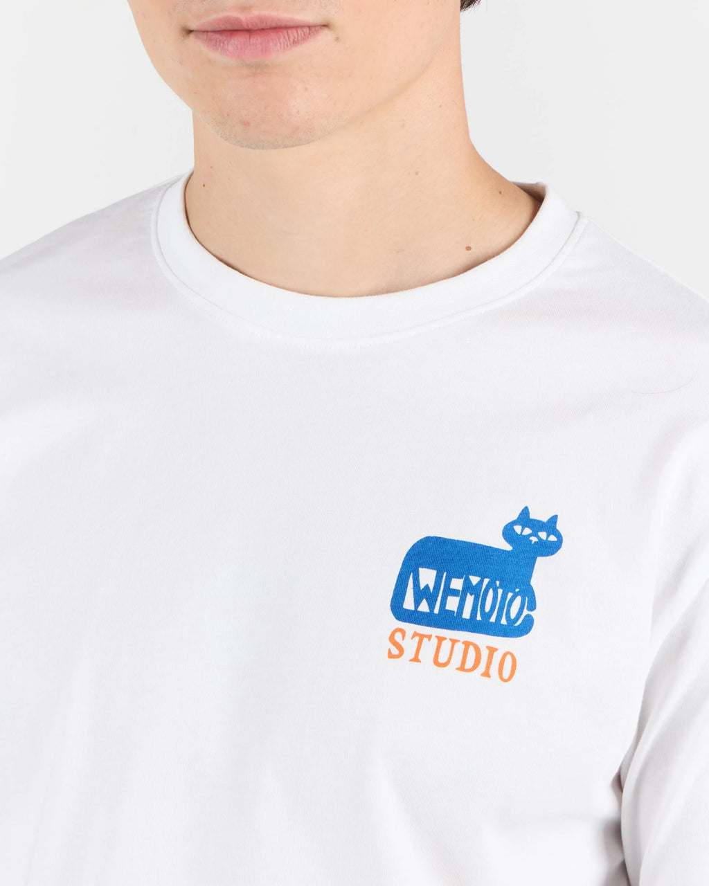 WEMOTO CAT TEE White: hvid T-shirt til mænd