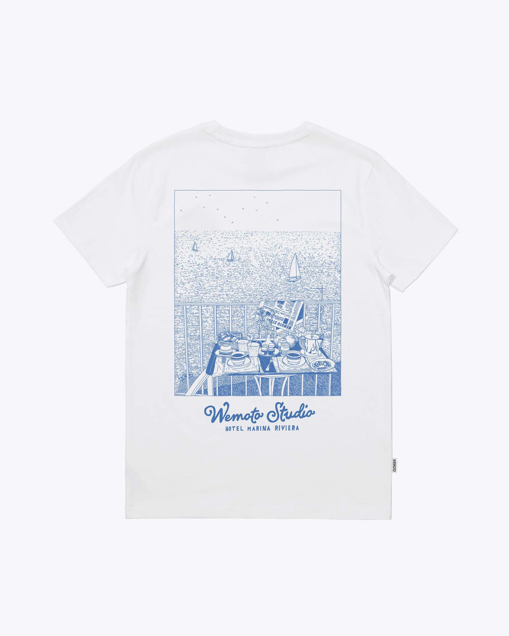 WEMOTO | T-SHIRT | MEN'S | NAVY TEE WHITE | WHITE