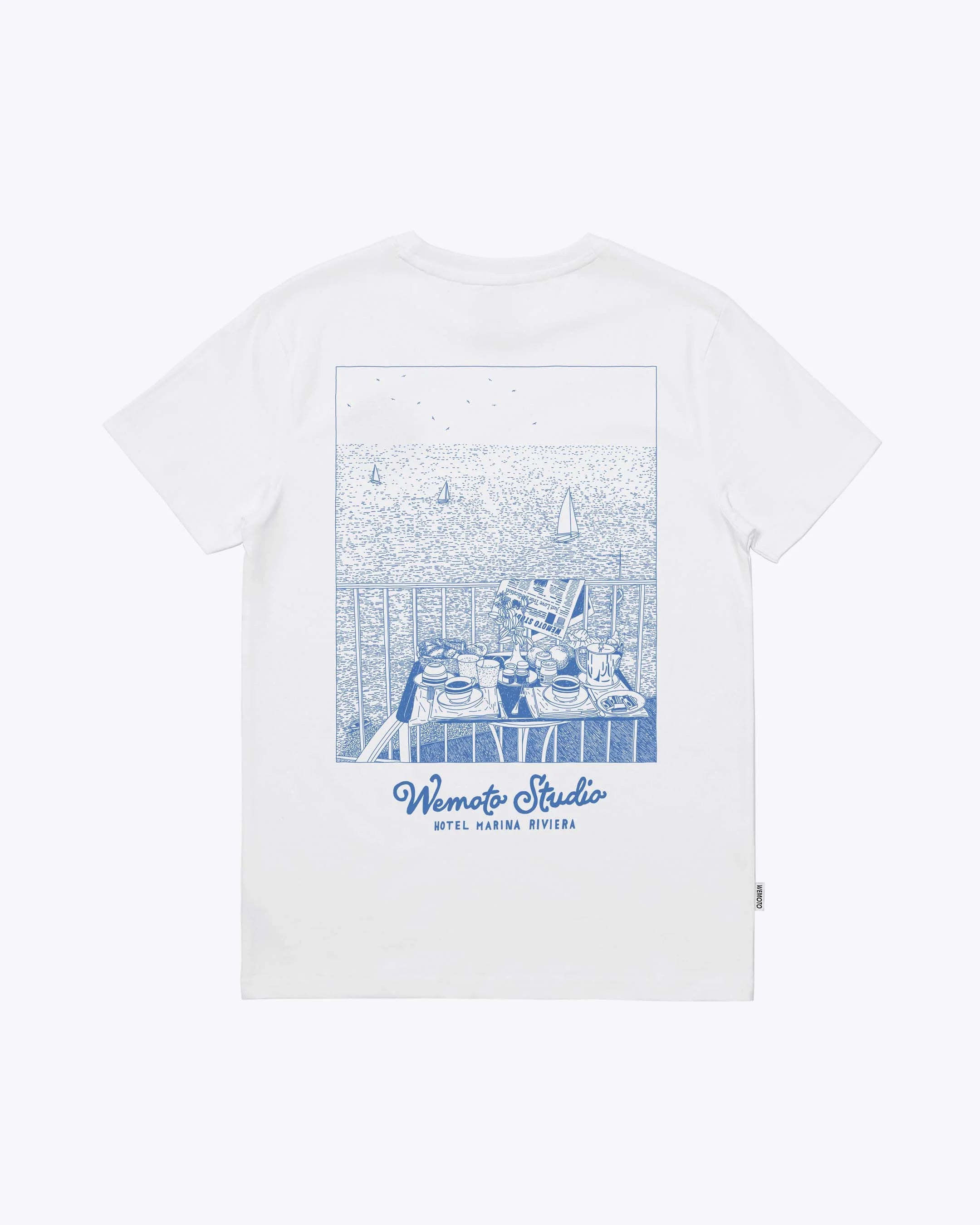 WEMOTO | T-SHIRT | MEN'S | NAVY TEE WHITE | WHITE
