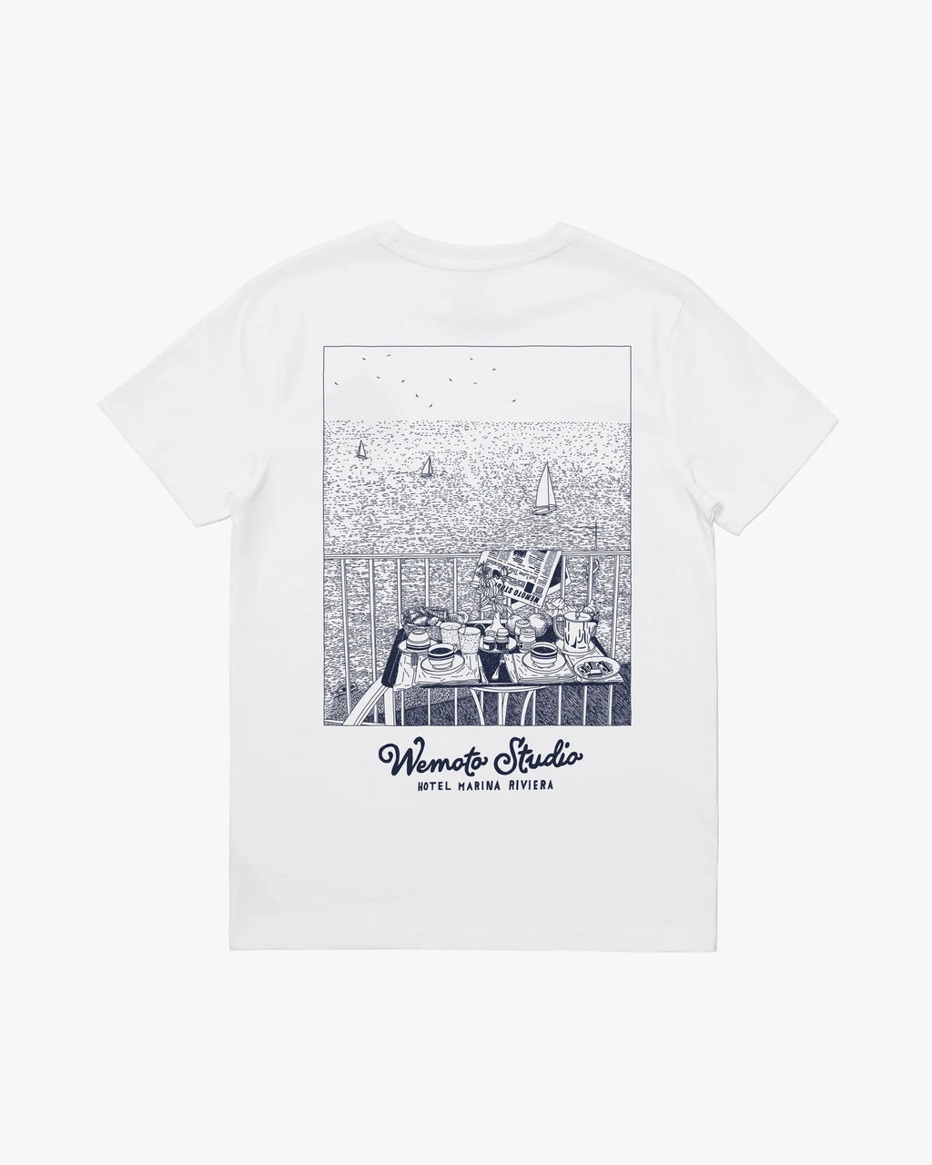 WEMOTO | CAMISETAS | HOMBRE | MARINA TEE WHITE | BLANCO