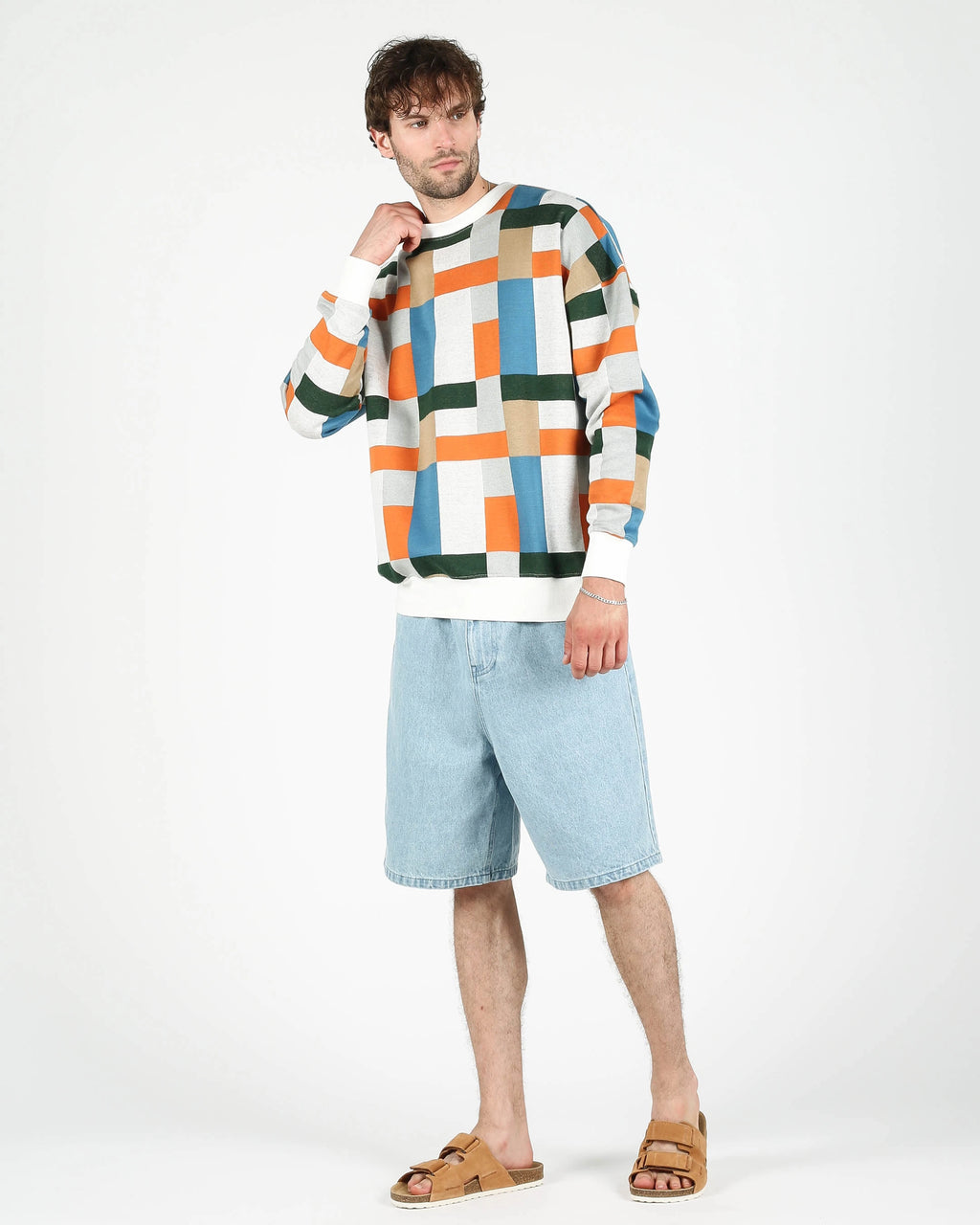 WEMOTO Scott Multicolor: multicolor cardigan voor heren